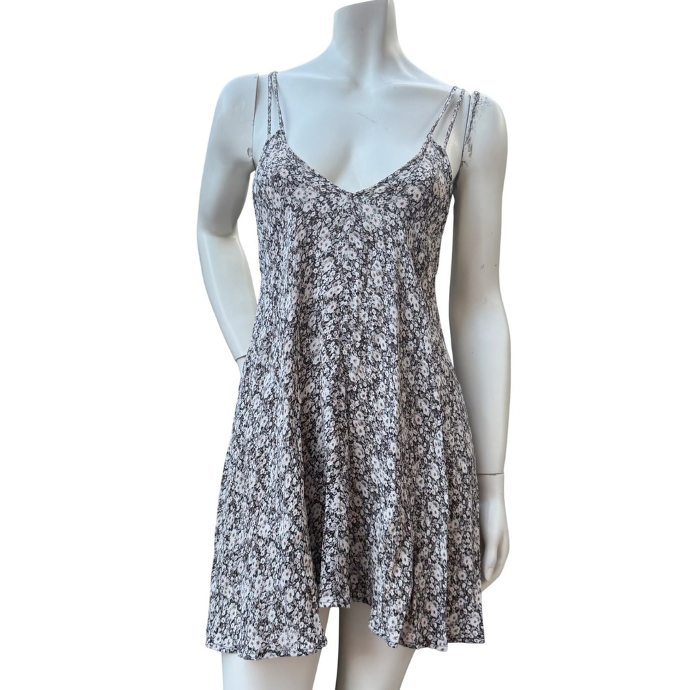 Brandy Melville Floral Slip Dress Low Back Ditsy Mini 90s Grunge Coquette OS